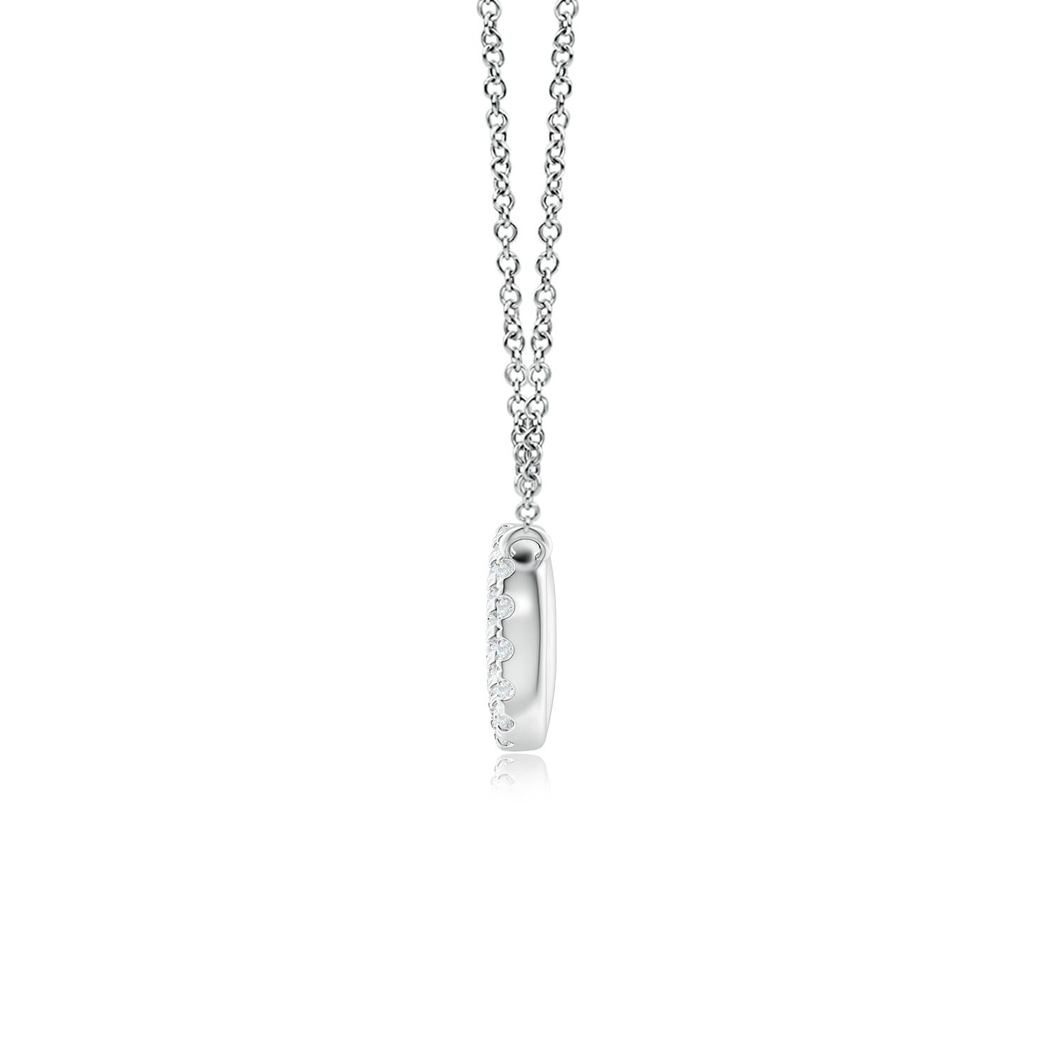 1mm GVS2 Diamond Infinity Pendant Necklace in P950 Platinum