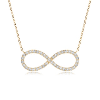 1mm HSI2 Diamond Infinity Pendant Necklace in Yellow Gold