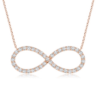 2.1mm GVS2 Diamond Infinity Pendant Necklace in 18K Rose Gold