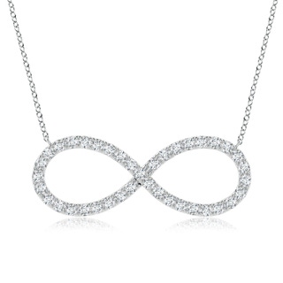 2.1mm GVS2 Diamond Infinity Pendant Necklace in P950 Platinum