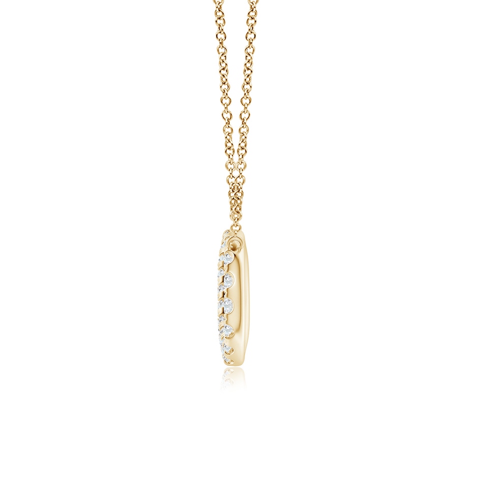 2.1mm GVS2 Diamond Infinity Pendant Necklace in Yellow Gold side 199