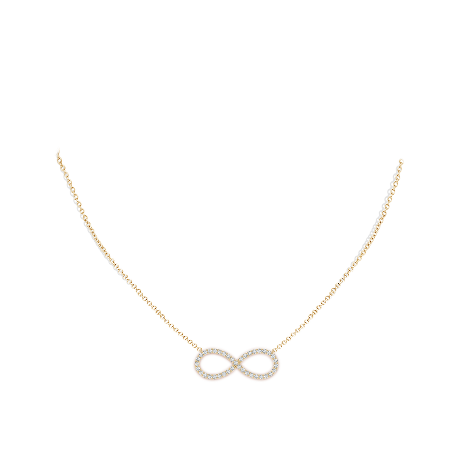 2.1mm GVS2 Diamond Infinity Pendant Necklace in Yellow Gold pen