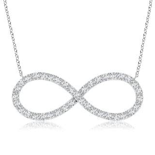 2.3mm GVS2 Diamond Infinity Pendant Necklace in P950 Platinum