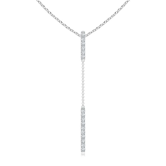 Diamond Studded Vertical Bar Y Necklace 