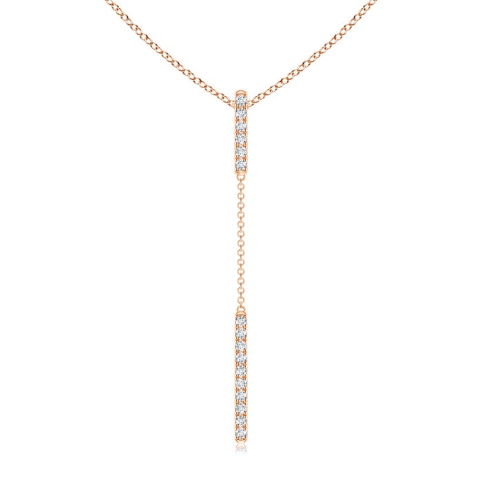 Natural Diamond Studded Vertical Bar Y Necklace