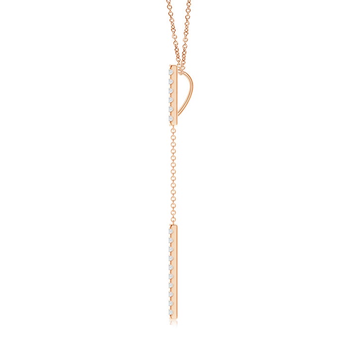 Natural Diamond Studded Vertical Bar Y Necklace