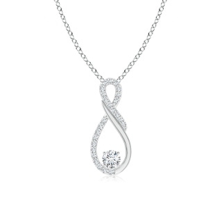 3.4mm GVS2 Diamond Infinity Pendant for Mom in P950 Platinum