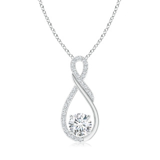 6mm GVS2 Diamond Infinity Pendant for Mom in P950 Platinum