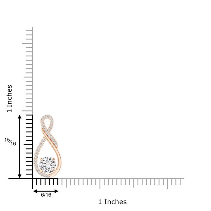 H, SI2 / 0.96 CT / 14 KT Rose Gold