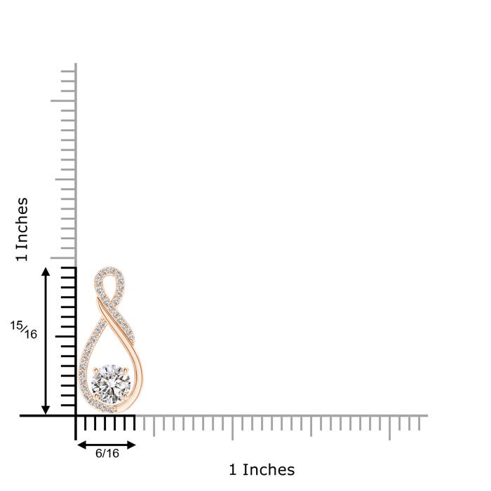 I-J, I1-I2 / 0.96 CT / 14 KT Rose Gold