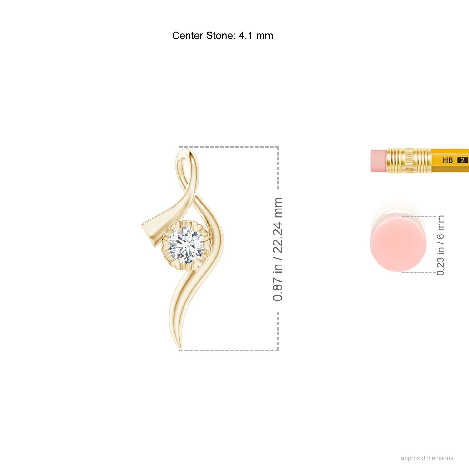 G, VS2 / 0.25 CT / 14 KT Yellow Gold