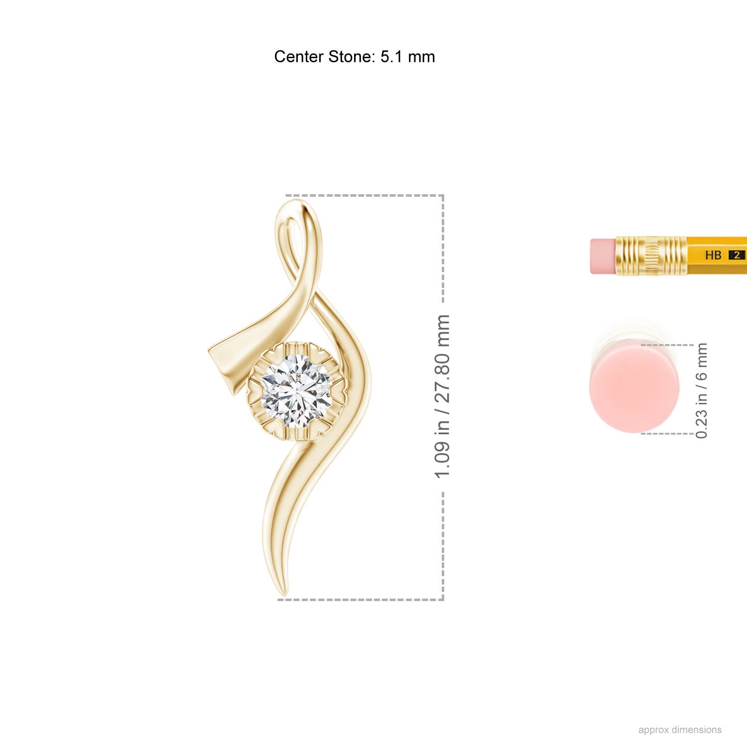 H, SI2 / 0.5 CT / 14 KT Yellow Gold