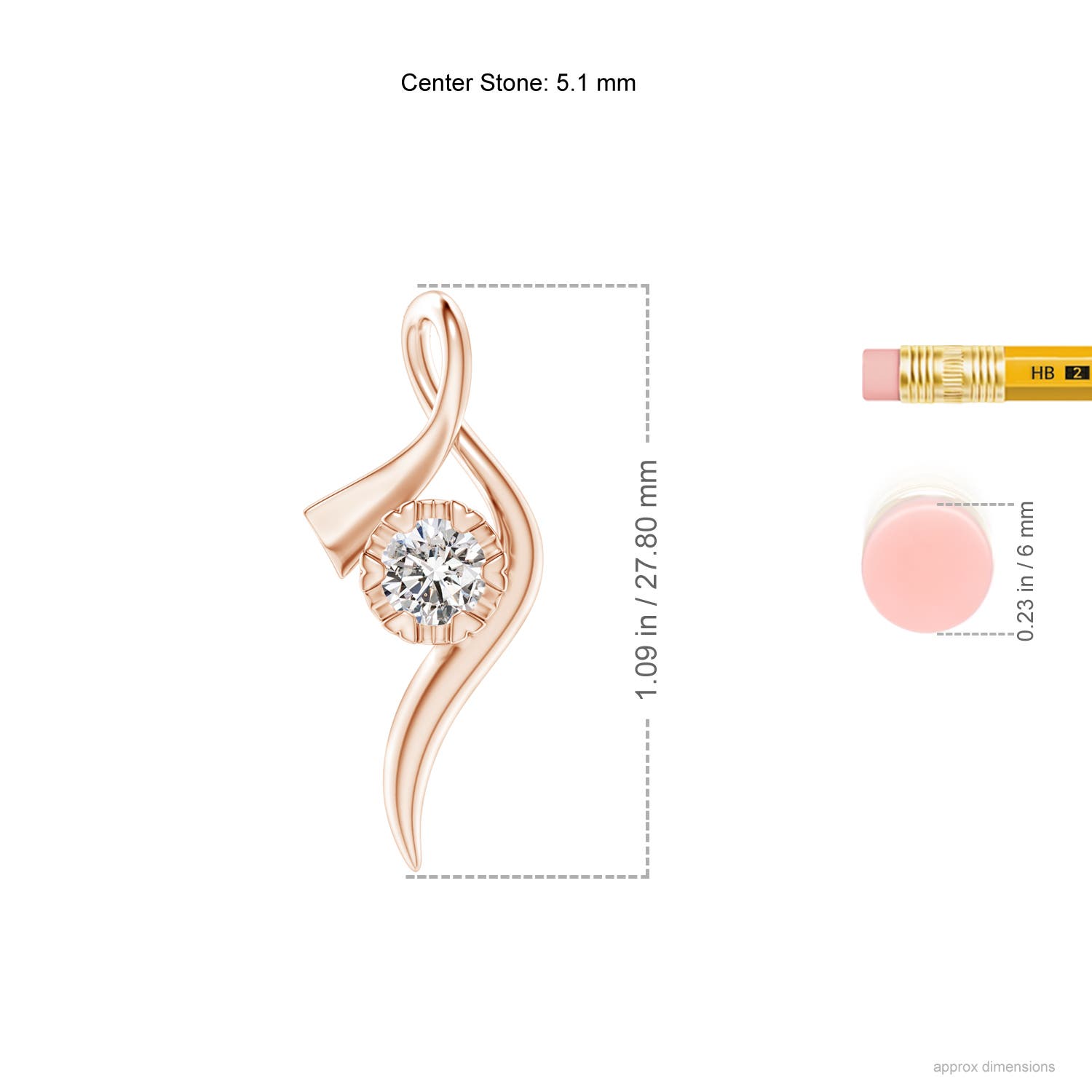 I-J, I1-I2 / 0.5 CT / 14 KT Rose Gold