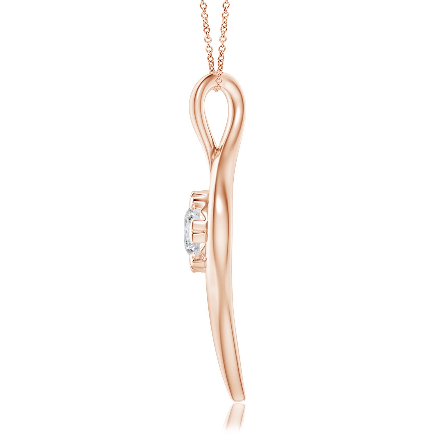 H, SI2 / 0.88 CT / 14 KT Rose Gold