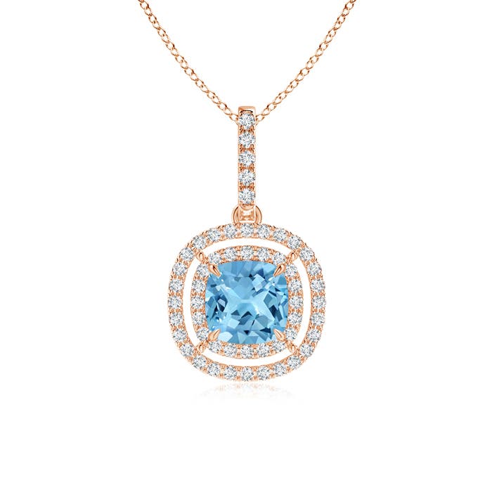 A - Swiss Blue Topaz / 1.38 CT / 14 KT Rose Gold