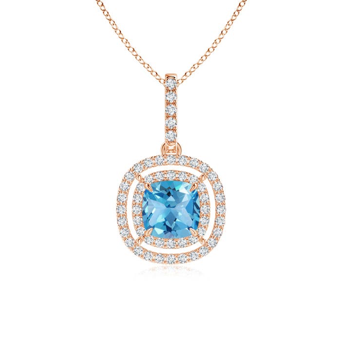 AA - Swiss Blue Topaz / 1.38 CT / 14 KT Rose Gold