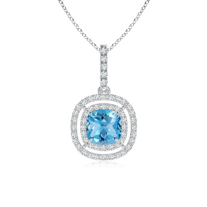 AA - Swiss Blue Topaz / 1.38 CT / 14 KT White Gold