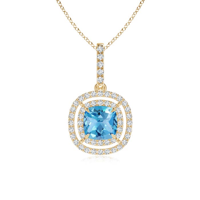 AA - Swiss Blue Topaz / 1.38 CT / 14 KT Yellow Gold