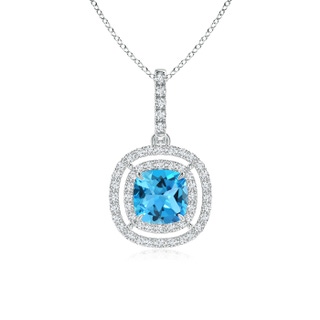 Cushion AAA Swiss Blue Topaz