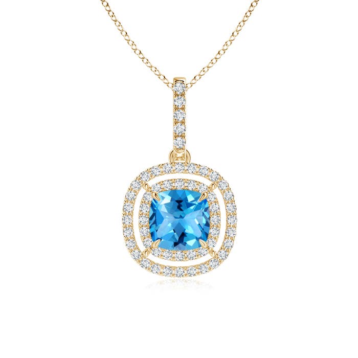 AAAA - Swiss Blue Topaz / 1.38 CT / 14 KT Yellow Gold