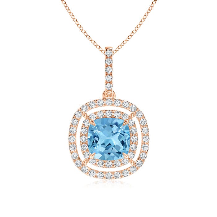 A - Swiss Blue Topaz / 2.27 CT / 14 KT Rose Gold