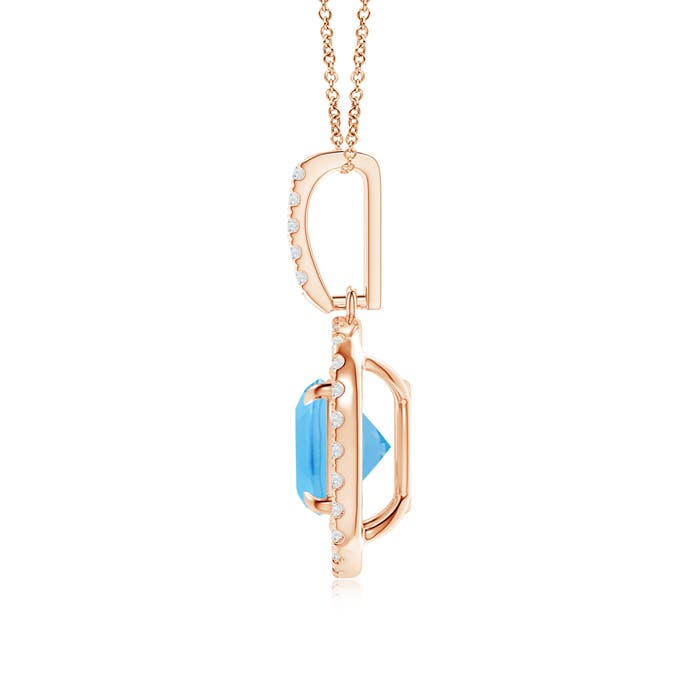 A - Swiss Blue Topaz / 2.27 CT / 14 KT Rose Gold