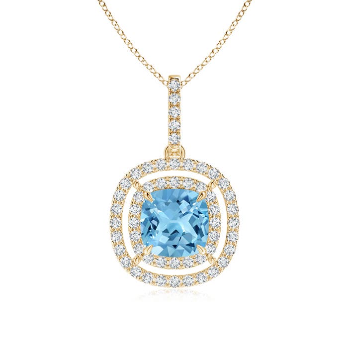 A - Swiss Blue Topaz / 2.27 CT / 14 KT Yellow Gold