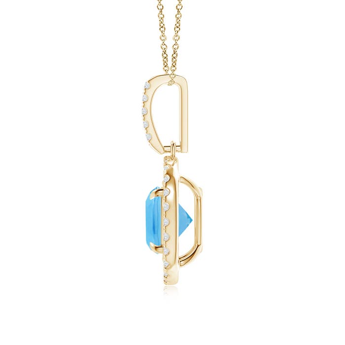 A - Swiss Blue Topaz / 2.27 CT / 14 KT Yellow Gold