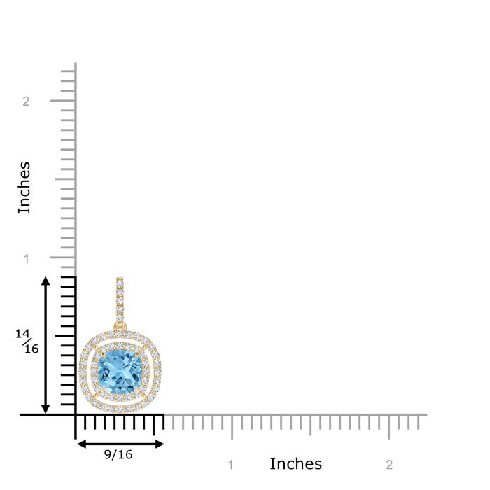 A - Swiss Blue Topaz / 2.27 CT / 14 KT Yellow Gold