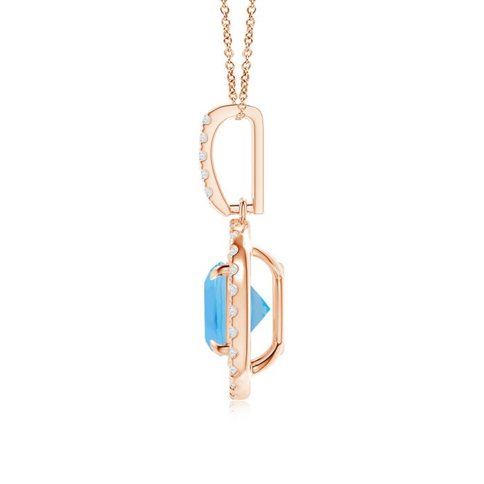 AA - Swiss Blue Topaz / 2.27 CT / 14 KT Rose Gold