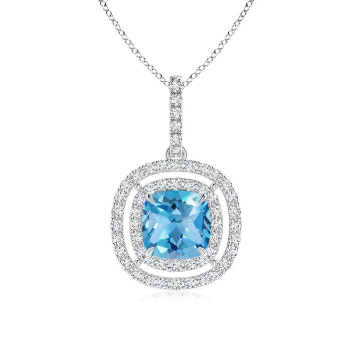 AA - Swiss Blue Topaz / 2.27 CT / 14 KT White Gold