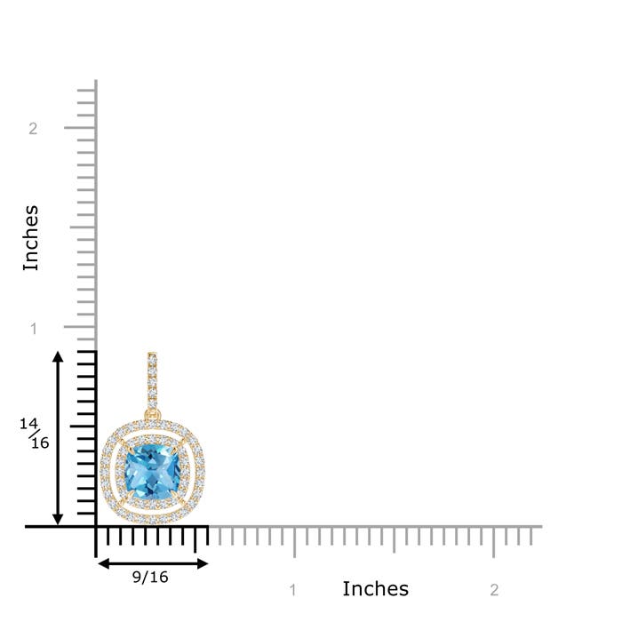 AA - Swiss Blue Topaz / 2.27 CT / 14 KT Yellow Gold