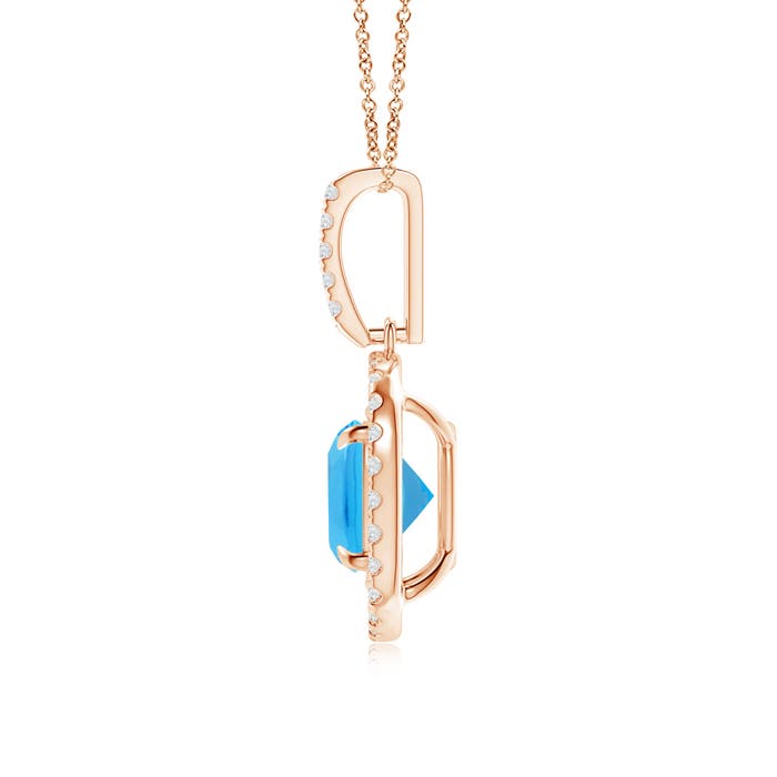 AAA - Swiss Blue Topaz / 2.27 CT / 14 KT Rose Gold