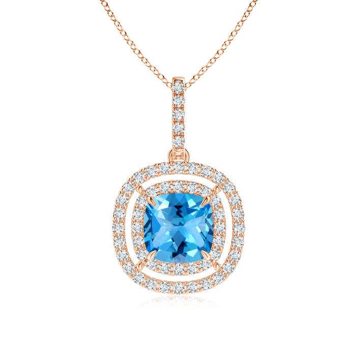 AAAA - Swiss Blue Topaz / 2.27 CT / 14 KT Rose Gold