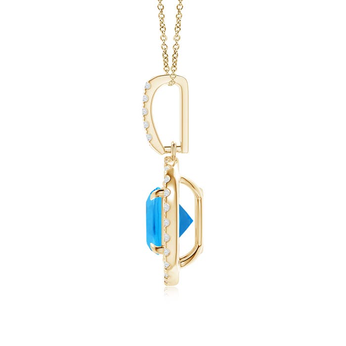 AAAA - Swiss Blue Topaz / 2.27 CT / 14 KT Yellow Gold