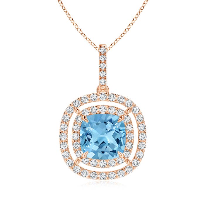 A - Swiss Blue Topaz / 3.02 CT / 14 KT Rose Gold