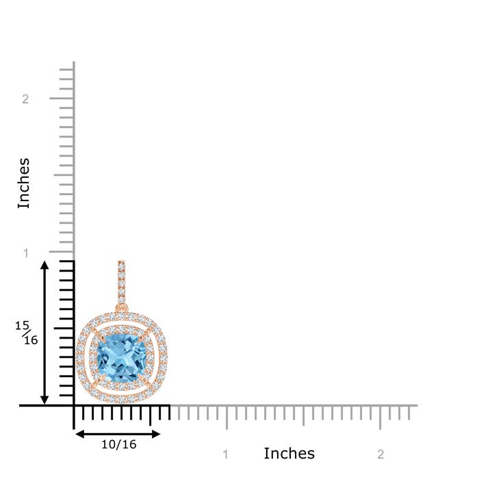 A - Swiss Blue Topaz / 3.02 CT / 14 KT Rose Gold