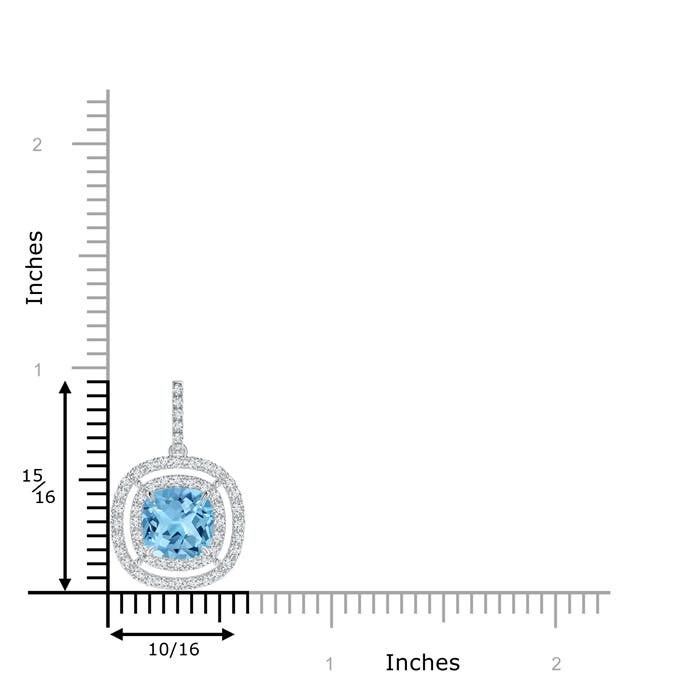 A - Swiss Blue Topaz / 3.02 CT / 14 KT White Gold