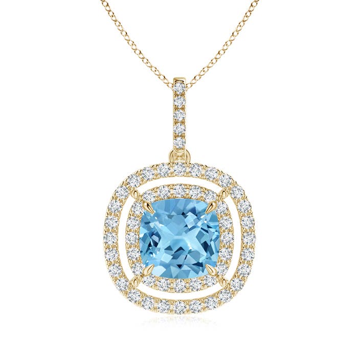 A - Swiss Blue Topaz / 3.02 CT / 14 KT Yellow Gold