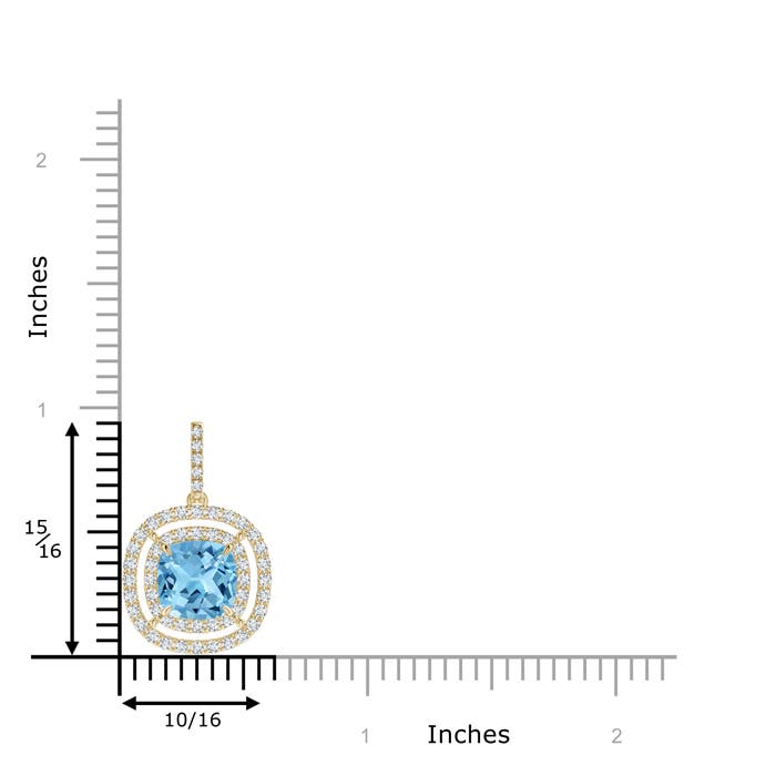 A - Swiss Blue Topaz / 3.02 CT / 14 KT Yellow Gold