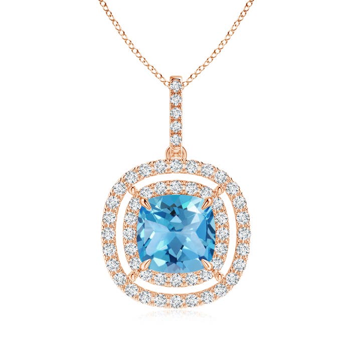 AA - Swiss Blue Topaz / 3.02 CT / 14 KT Rose Gold