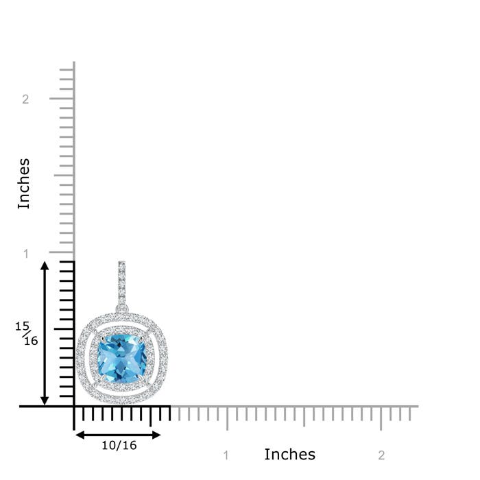 AA - Swiss Blue Topaz / 3.02 CT / 14 KT White Gold