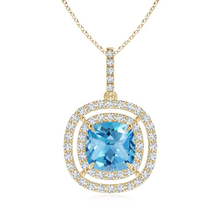 AA - Swiss Blue Topaz / 3.02 CT / 14 KT Yellow Gold