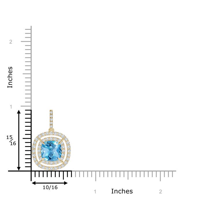 AA - Swiss Blue Topaz / 3.02 CT / 14 KT Yellow Gold