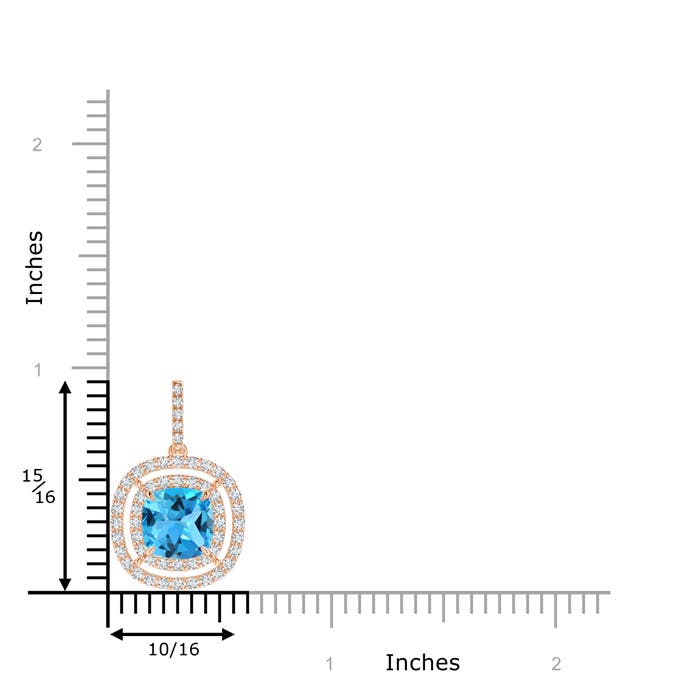 AAA - Swiss Blue Topaz / 3.02 CT / 14 KT Rose Gold