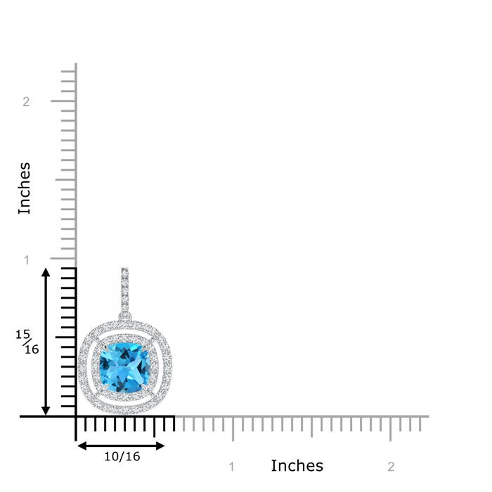 AAA - Swiss Blue Topaz / 3.02 CT / 14 KT White Gold