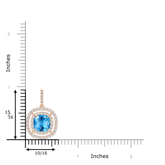 AAAA - Swiss Blue Topaz / 3.02 CT / 14 KT Rose Gold