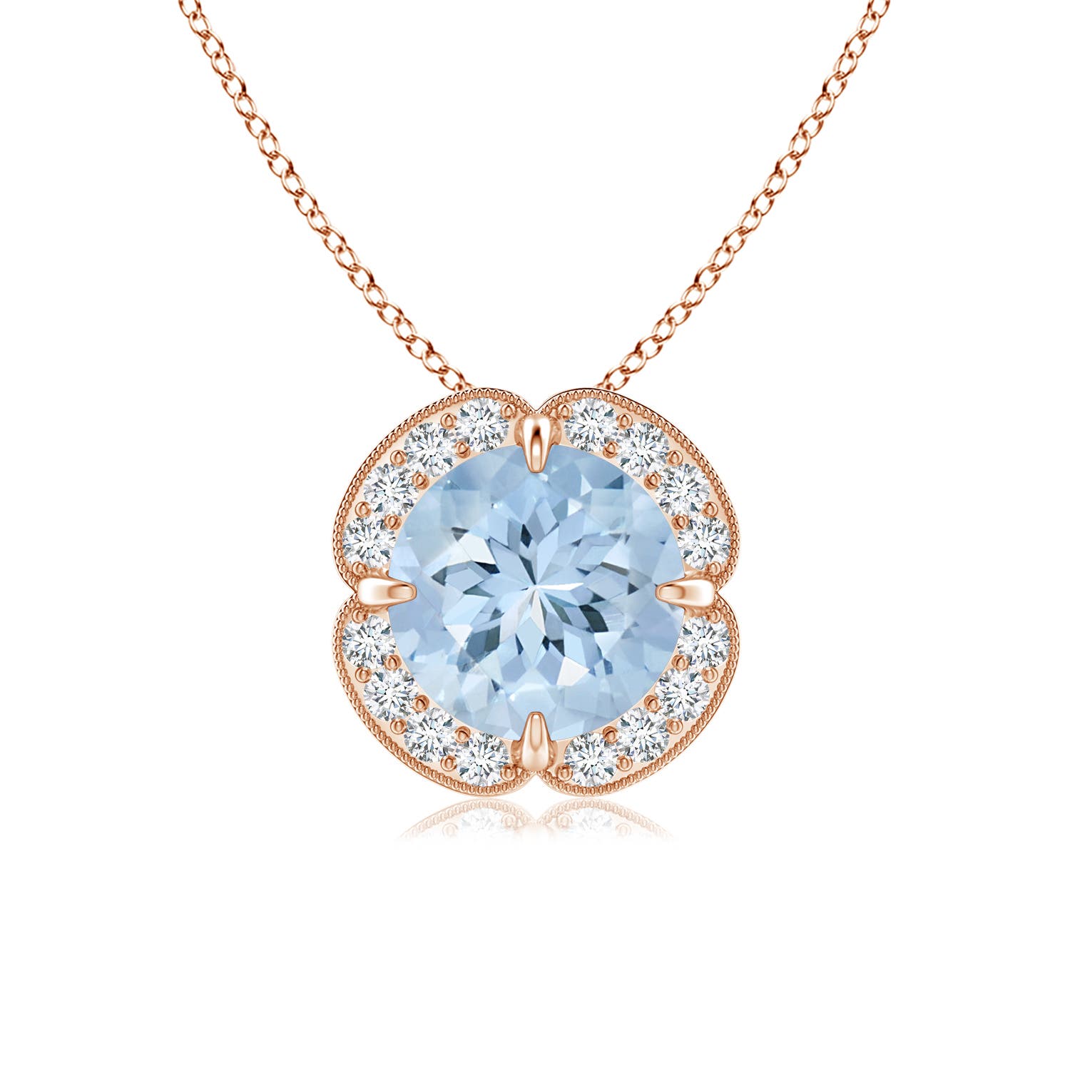 AA - Aquamarine / 1.25 CT / 14 KT Rose Gold