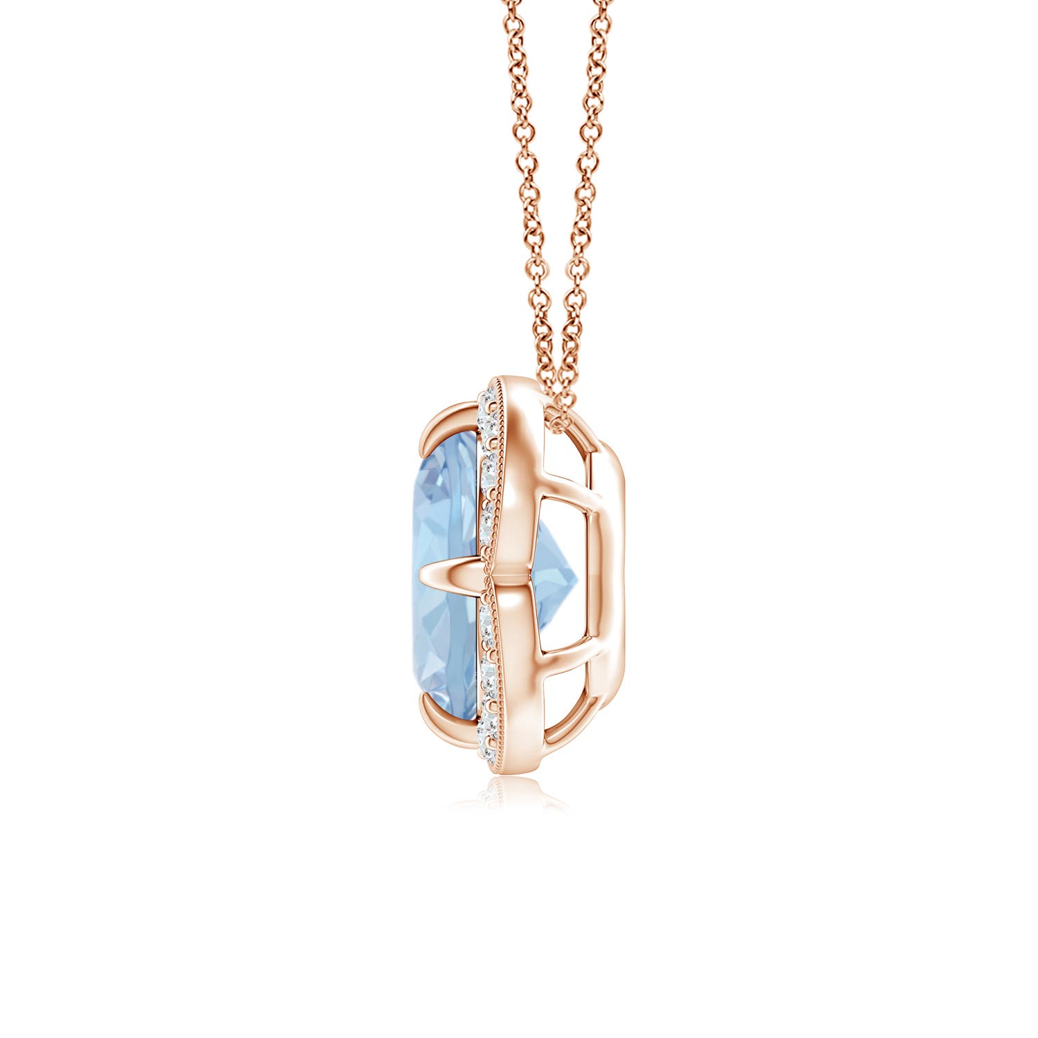 AA - Aquamarine / 1.25 CT / 14 KT Rose Gold