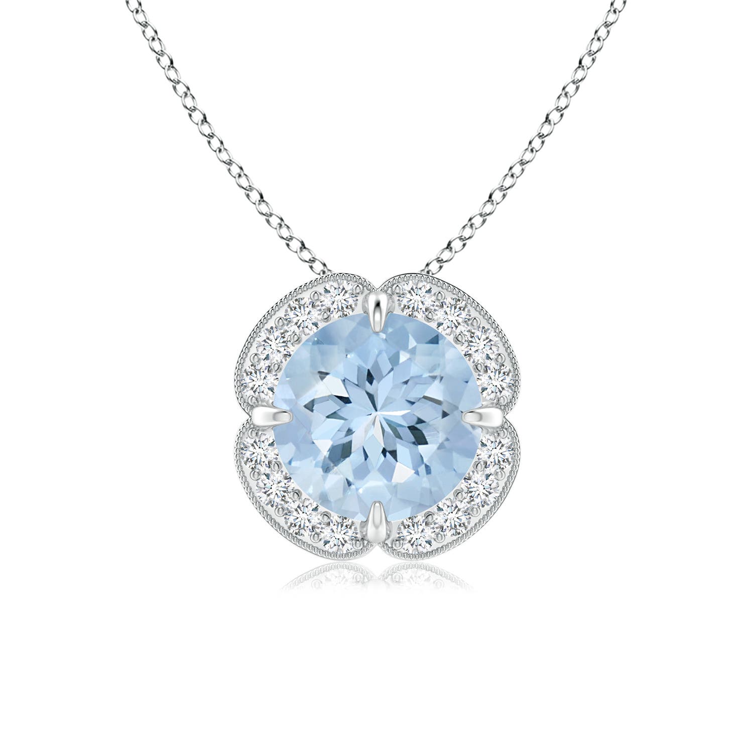 AA - Aquamarine / 1.25 CT / 14 KT White Gold